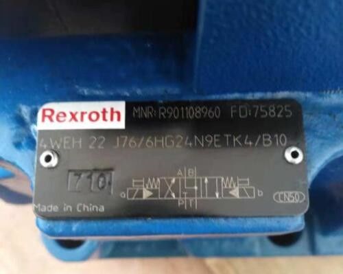 R901108960 4WEH22J76/6HG24N9ETK4/B10 4WEH22J7X/6HG24N9ETK4/B10 Typ 4WEH22J Kierunkowy zawór suwakowy
